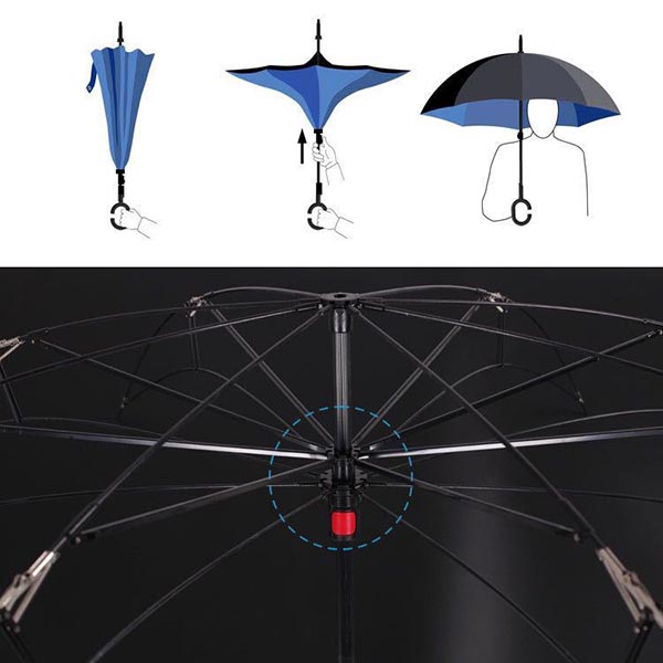Umbrella With C Shaped handle