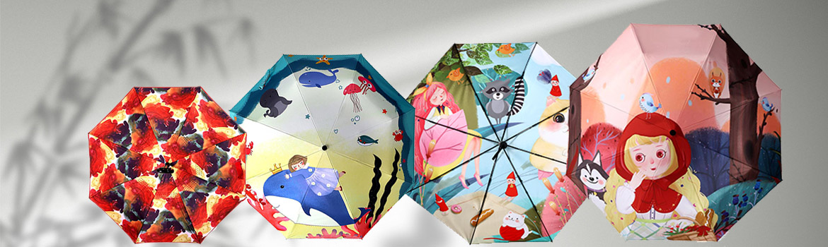 printed folding umbrellas