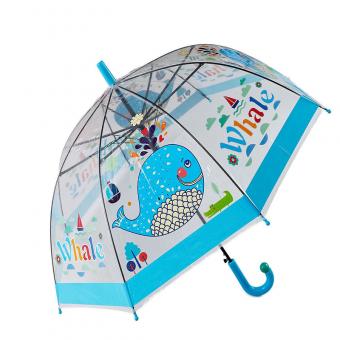 Blue Border Transparent Clear Umbrella