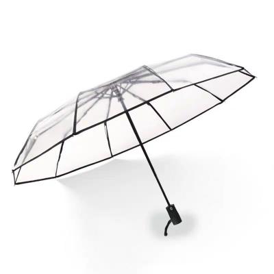 Compact Folding Transparent Clear Umbrella