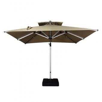 Purple Leaf Double Top Deluxe Patio Umbrella